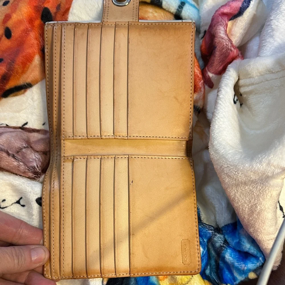 Vintage Coach Bifold Buckle Leather Wallet